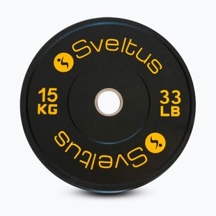 Olympische Bumper-Scheibe Sveltus Training Olympic Disc 15 kg black