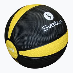 Sveltus Medizinball 1 kg schwarz/gelb