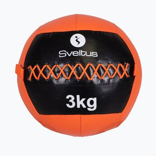 Sveltus Wall Ball 3 kg schwarz/rot
