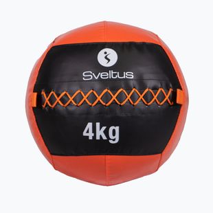 Sveltus Wall Ball 4 kg schwarz/rot