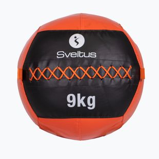 Sveltus Wall Ball 9 kg schwarz/rot