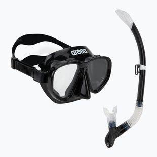 Arena Premium Schnorchelset schwarz/klar/schwarz