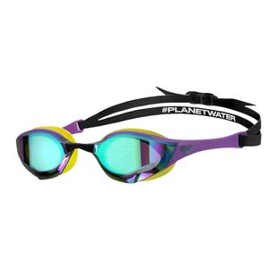 Arena Cobra Edge Swim Gläser Swipe Spiegel Smaragd/Pflaume/Cyber Lime