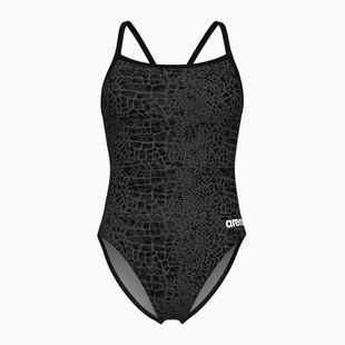 Badeanzug Damen arena Snake Skin Challenge black/team black