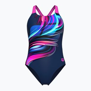 Badeanzug Damen arena Bloom Swim Pro Back Lb multi navy/navy/shocking pink