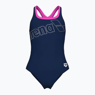 Badeanzug Damen arena Logo Swim Pro navy/shocking pink