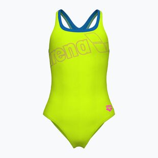 Badeanzug Damen arena Logo Swim Pro artic lime/blue china