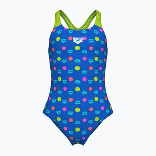 Badeanzug Kinder arena Multiple Dot Swim Pro Back multi blue/artic lime