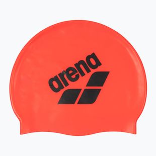 Arena Big Logo helle Koralle/Asphalt Badekappe