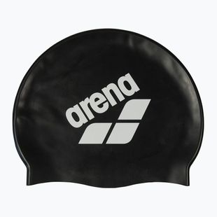 Arena Big Logo Badekappe schwarz/weiß