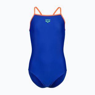 Kinder Badeanzug arena Light Drop Solid neon blue/team orange/team orange
