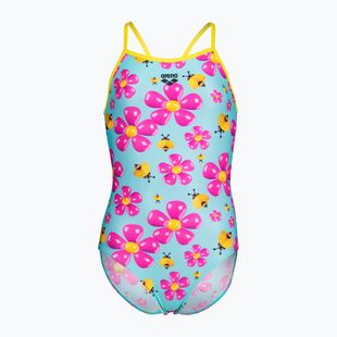 Kinder Badeanzug arena Spring Lightdrop Back water multi/yellow star