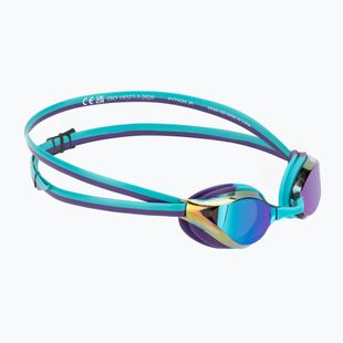 Kinder-Schwimmbrille arena Python Mirror Jr emerald/peacock/plum