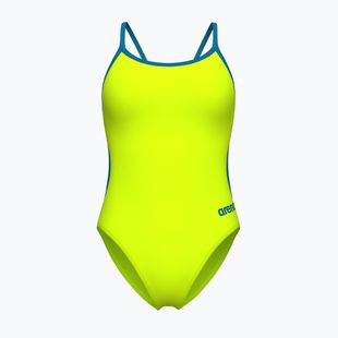 Damen-Einteiler Badeanzug Arena Lace Back Solid artic lime/blue cosmo