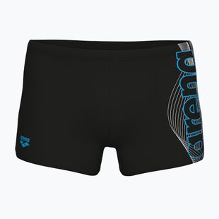 Herren-Badeboxershorts arena Basic Swim Short black/turquoise
