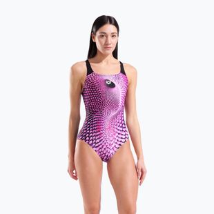 Damen-Einteiler Badeanzug arena Peacock Swim Pro Back multi pink/black