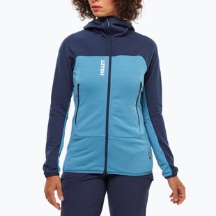 Damenpullover Millet Fusion Grid Hoodie coronet blue/saphir