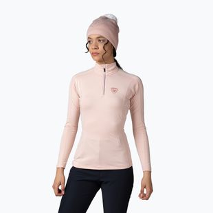 Damen-Thermoaktivshirt Rossignol Classique 1/2 Zip powder pink