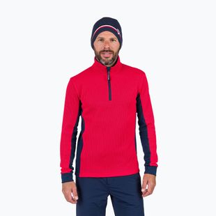 Ski Sweatshirt Hoodie Herren Rossignol Cieloalto Fleece Half zip sports red