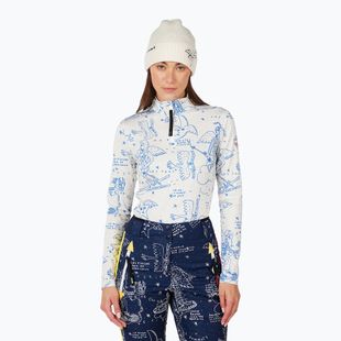 Damen-Sweatshirt Rossignol JCC Booster Half Zip Snow Angel Arctic Print