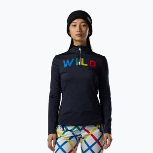 Damen-Funktionssweatshirt Rossignol JCC Quarter Zip First Layer black