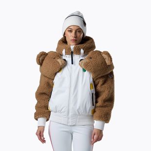 Damen-Skijacke Rossignol JCC Teddy Hoodie white