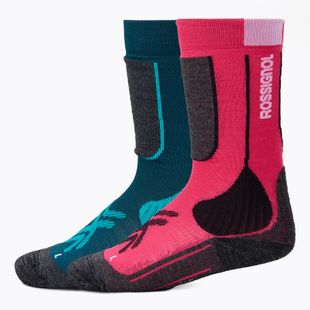 Skisocken für Kinder Rossignol Essential 2 pack electric fuchsia