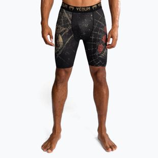 Trainingsshorts Herren Venum Santa Muerte 5.0 Men’S Vale Tudo Shorts deep black/gold