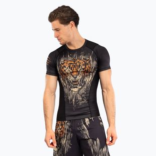 Rashguard Herren Venum Tiger Men'S Short Sleeve Rashguard black/neon orange