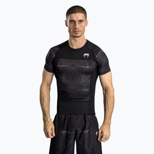 Rashguard Herren Venum G-Fit Air Men'S Short Sleeve Rashguard deep black/desert sand