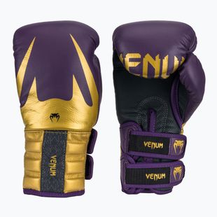 Venum Reverso Boxhandschuhe dunkel lila/gold