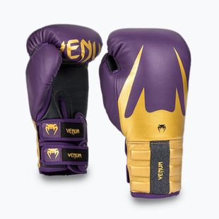 Venum Reverso Boxhandschuhe dunkel lila/gold