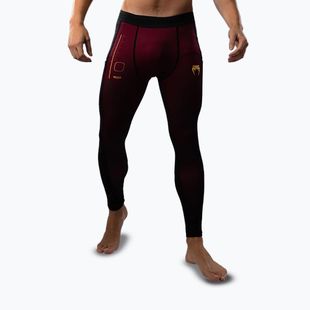 Herren Trainingsleggings Venum Tactical XT Spats schwarz/burgund/gold