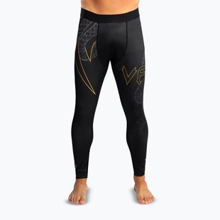 Herren-Trainingsleggings Venum Serpenti Spats black/silver/gold