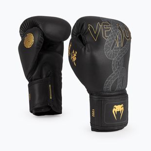 Boxhandschuhe Venum Serpenti Boxing black/silver/gold