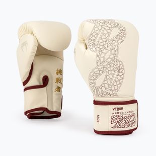 Boxhandschuhe Venum Serpenti Boxing burgundy/ivory