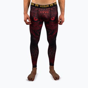 Herren Trainingsleggings Venum Quetzal Fury Black/Fury Red/Tangerine