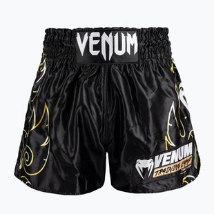 Herren Trainingsshorts Venum VTC Flames Muay Thai black/gold