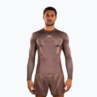 Roshguard Herren Longsleeve Venum No Gi Rashguards chocolate brown