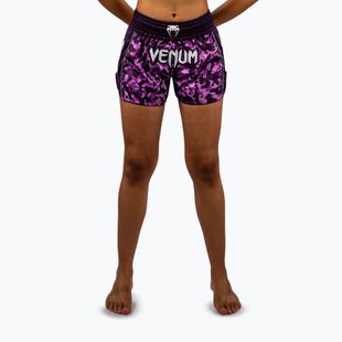 Damen Muay-Thai-Shorts Venum Iris Muay Thai plum/pink