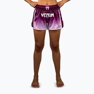 Damen Trainingsshorts Venum Iris Muay Thai plum/white