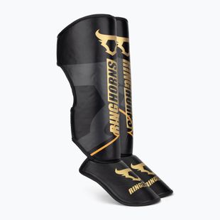 Schienbein- und Fußschützer Venum Ringhorns Charger Shin black/gold