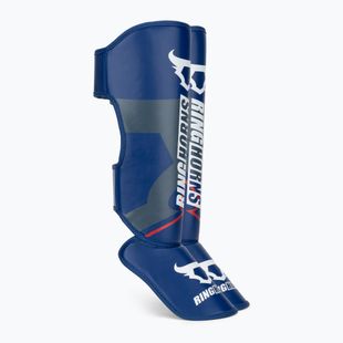 Schienbein- und Fußschützer Venum Ringhorns Charger Shin navy blue/red