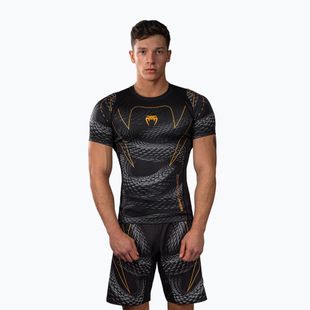 Herren-Rashguard Venum Matupa Short Sleeve black/grey/gold