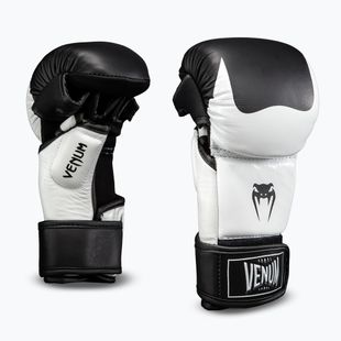MMA-Handschuhe Venum Attack 2.0 Sparring Leather black/white