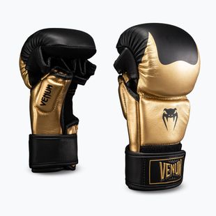 MMA-Handschuhe Venum Attack 2.0 Sparring Leather gold/black