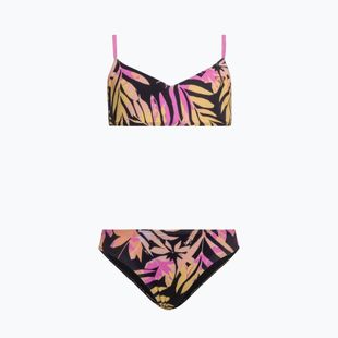 Zweiteiliger Badeanzug für Kinder ROXY Active Joy Basic Triangle Set 2021 anthracite zebra jungle girl