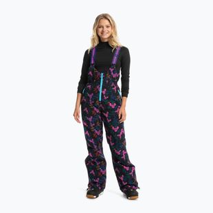 Damen Snowboardhose ROXY X Rowley Insulated Bib true black darkreds floral