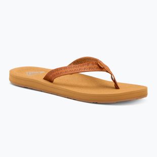 ROXY Porto Motiv Damen Flip Flops hellbraun