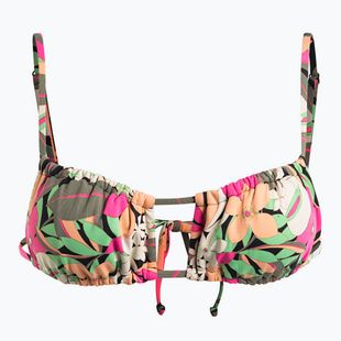 ROXY Printed Beach Classics Bralette Badeanzug Top anthrazit Palm Song s